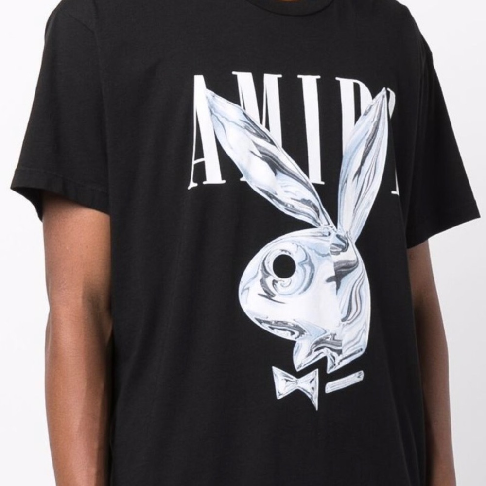 Amiri Metallic Playboy logo-promo T-Shirt